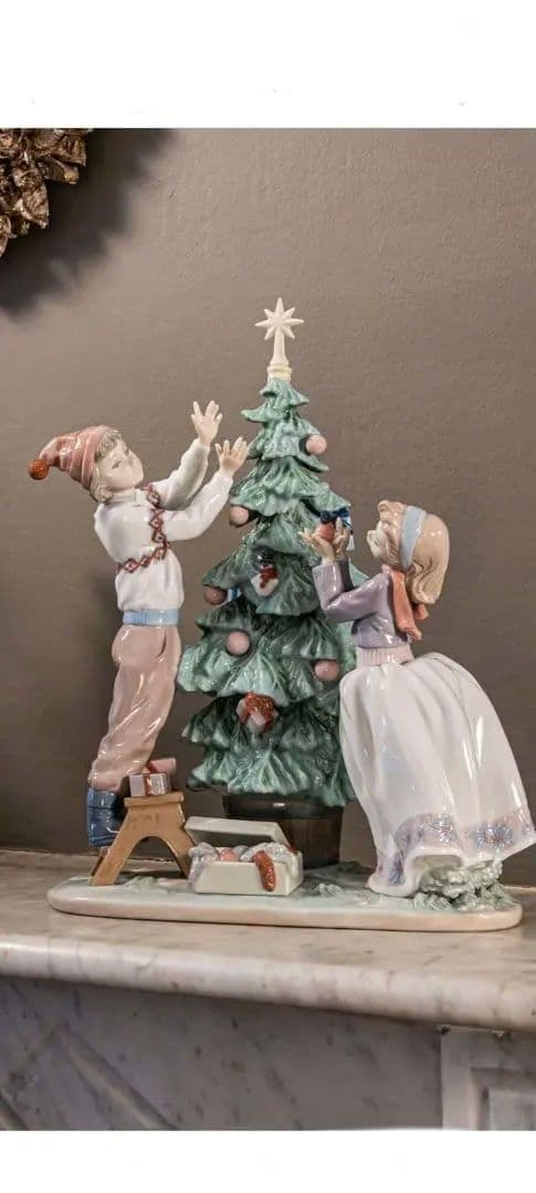 ♥リヤドロ【ツリーを飾ろう！】❤️CHANELノベルティ雪の結晶♥リヤドロベル