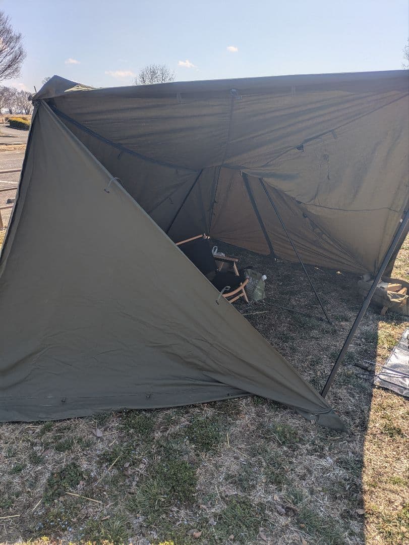 BUNDOK ソロティピー1tc＋フロントウォール＋純正二股ポール