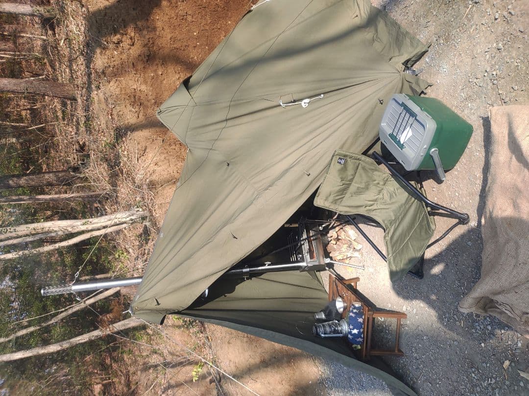 BUNDOK ソロティピー1tc＋フロントウォール＋純正二股ポール