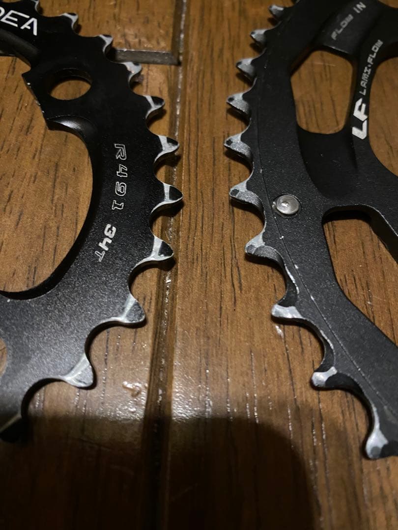 ridea 楕円チェーンリング　50-34t w2 シマノ4アーム　使用頻度少