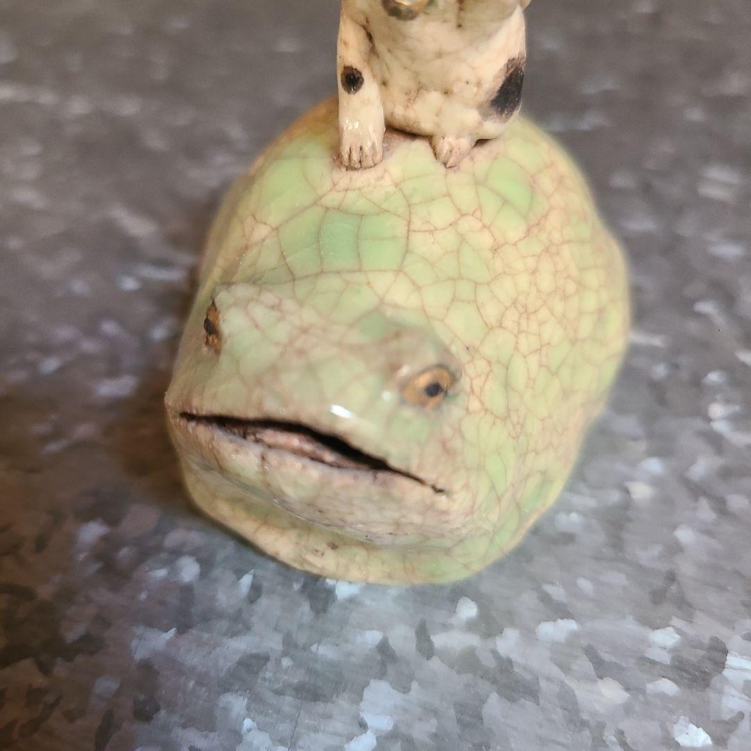 陶芸家 相場るい児　蛙　招き猫　水滴　現代アート
