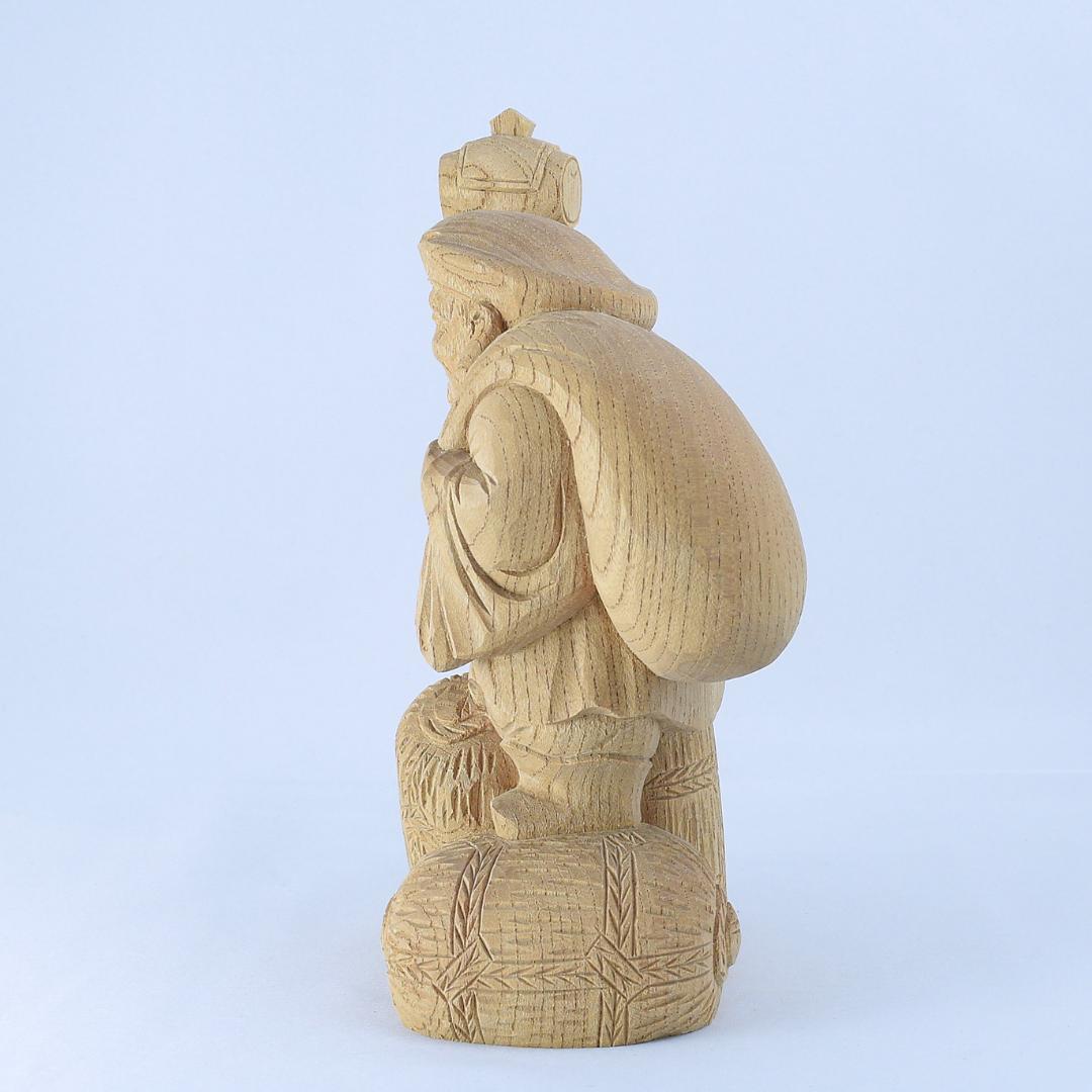 欅　三俵大黒　20ｃｍ　仏像 #014