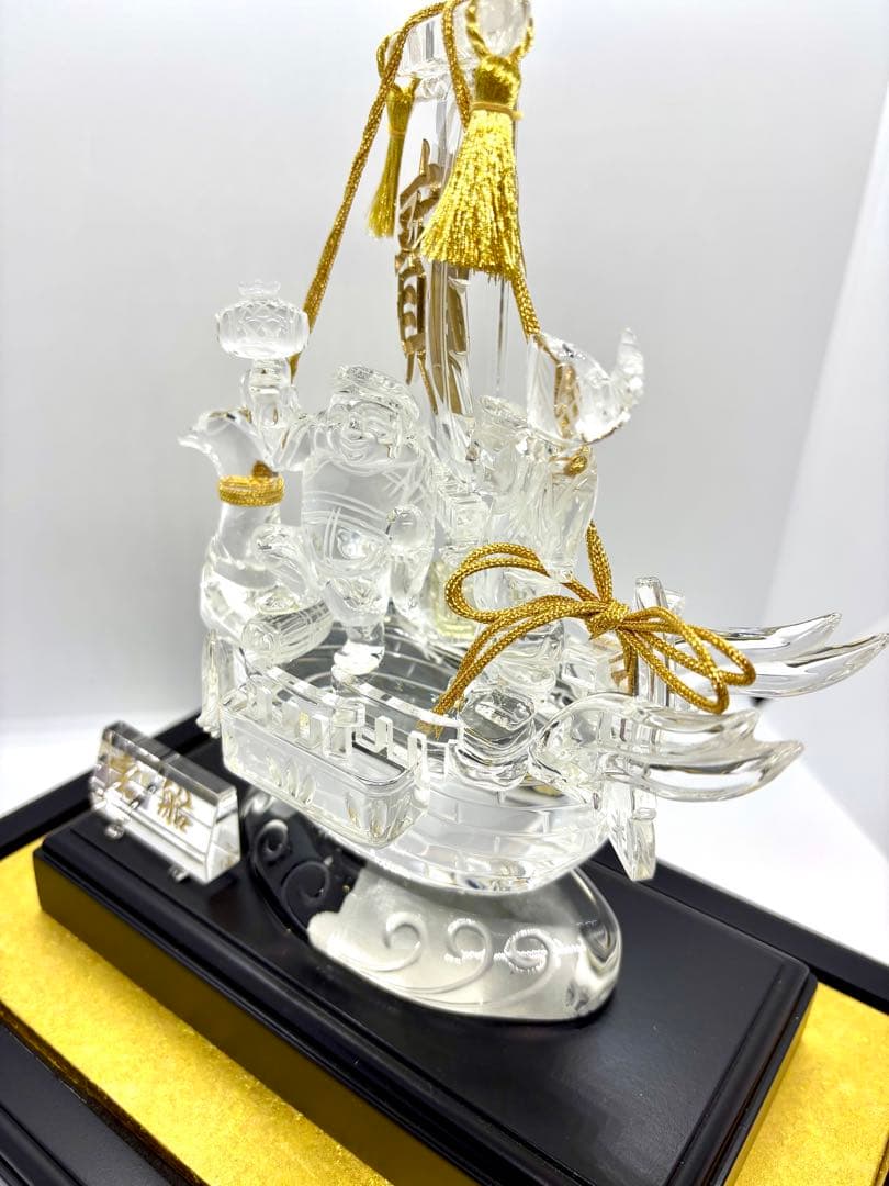 #伝統工芸士　保山　水晶工芸品 『宝船』