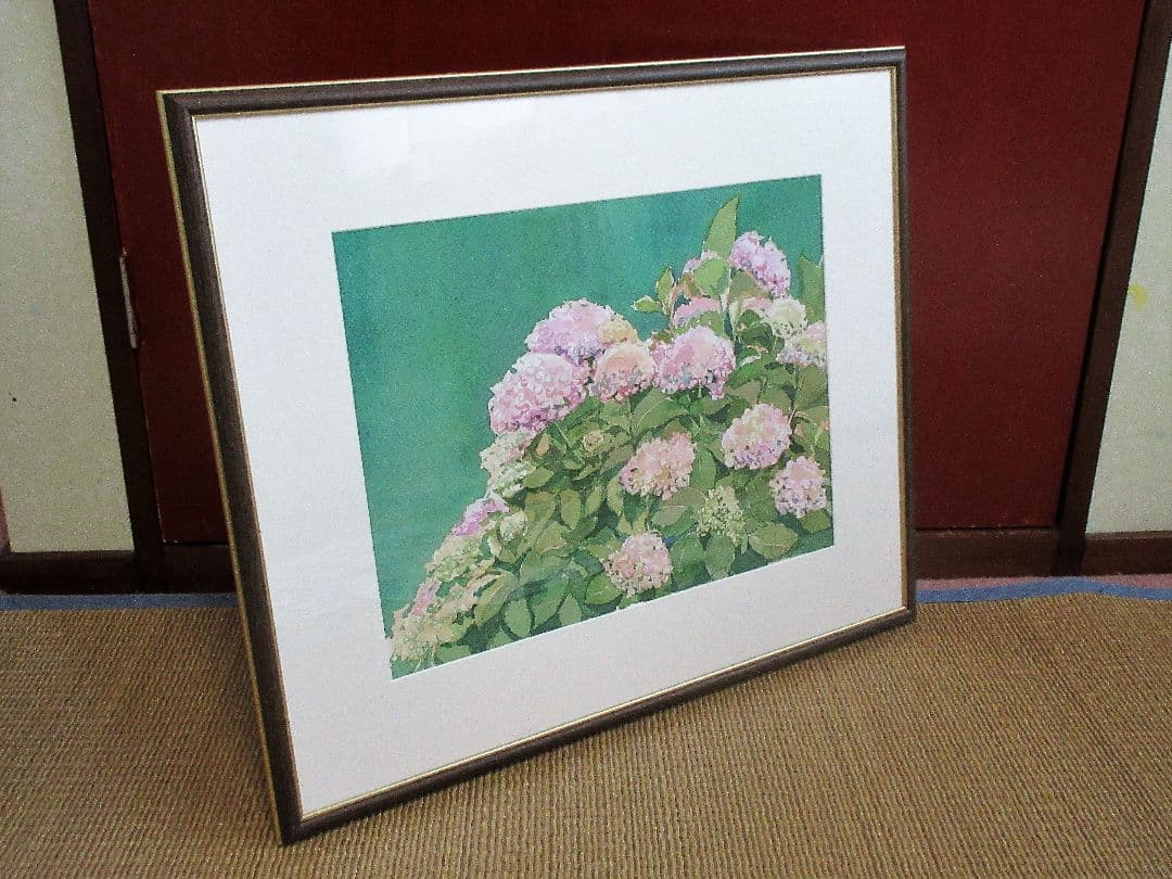 水彩画「あじさい」