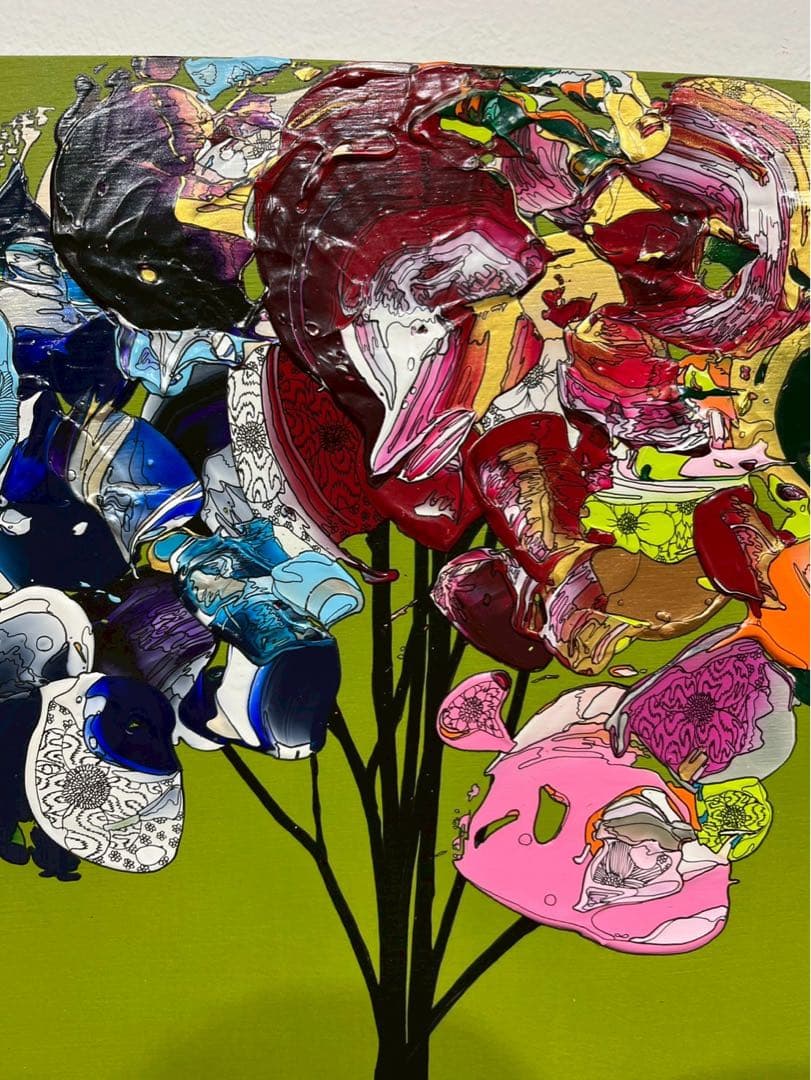 yutaokuda《Colourful Flower 2020／アクリル／S4号