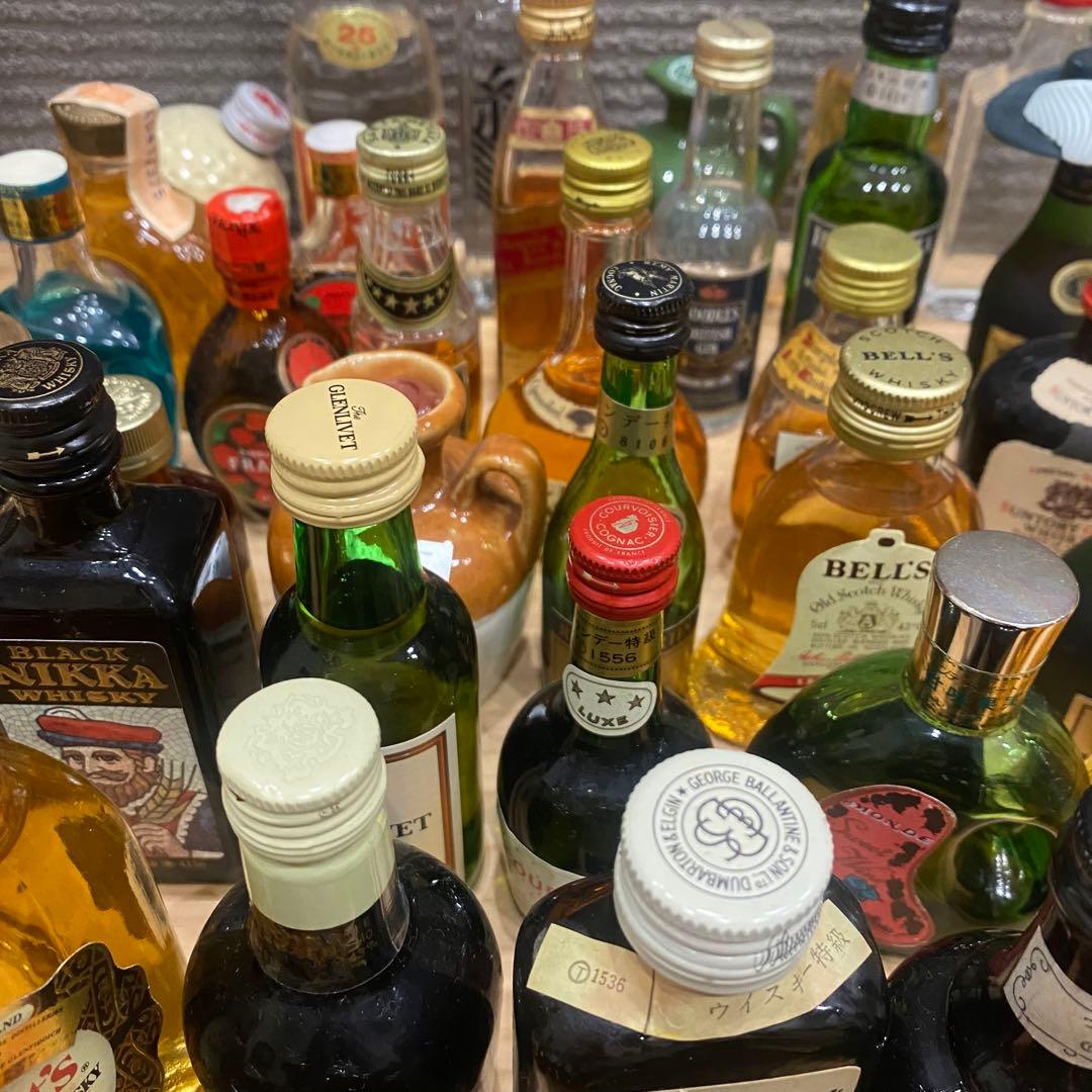 ミニボトル ミニチュア ウイスキー ブランデー コニャック 49本セット