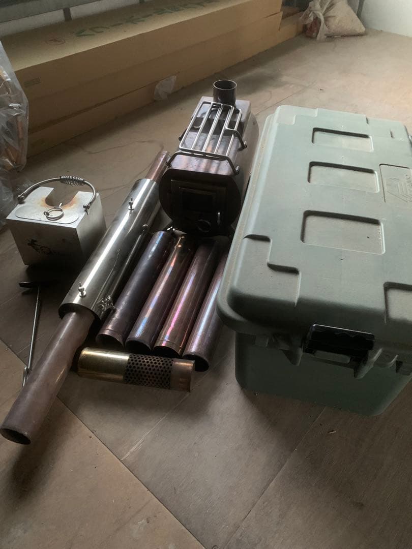 g stove フルセット自作煙突ガード　煙突ダンパーウォーターヒーター