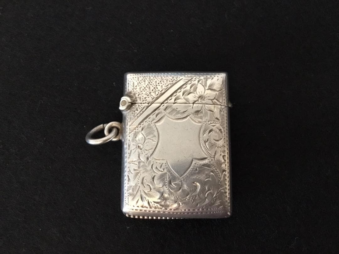 1903年 スターリングシルバー マッチケース J. Gloster 純銀