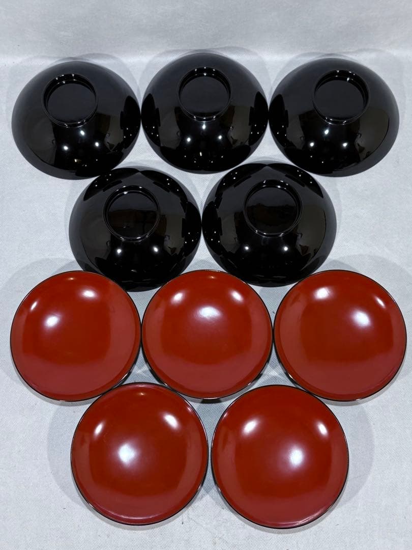 輪島塗　天然木　わさび蒔絵 煮物椀 五客　美品　茶道　懐石　送料込