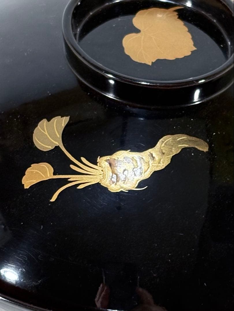 輪島塗　天然木　わさび蒔絵 煮物椀 五客　美品　茶道　懐石　送料込