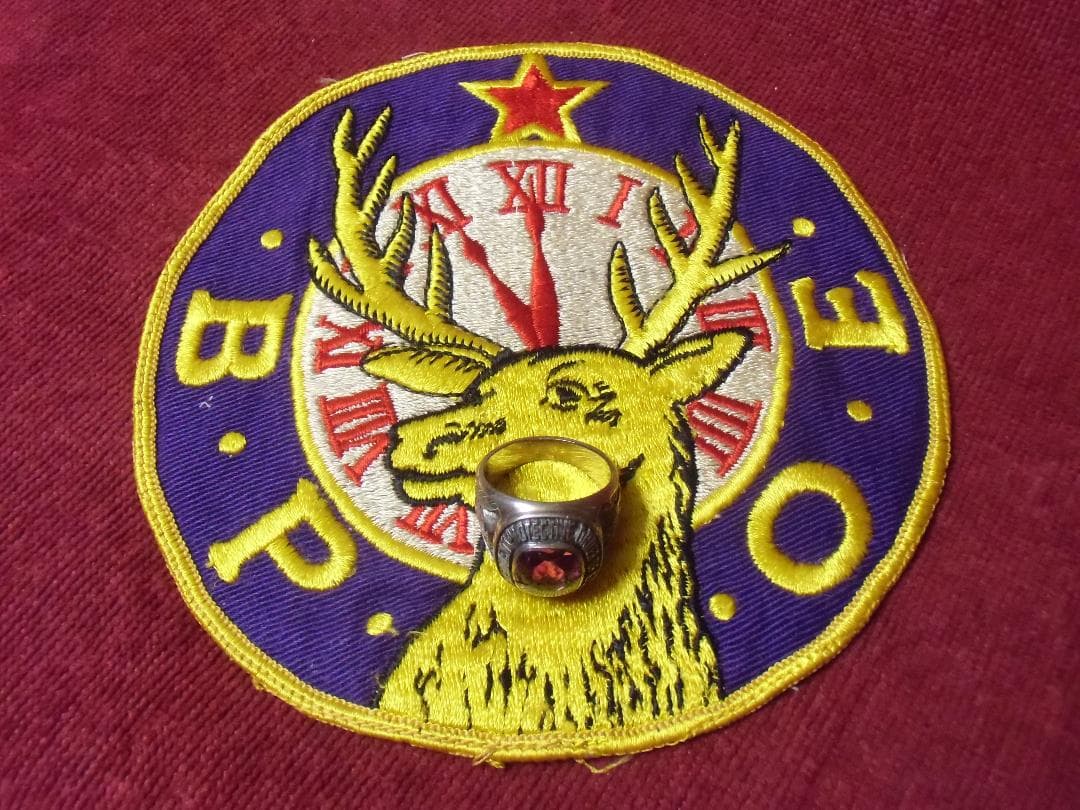 ★アメリカ＊結社＊Ｂ・Ｐ・Ｏ・Ｅパッチ＆９２５銀製リング＊２２号（実物）