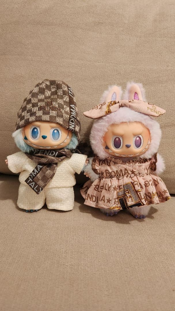 らぶぶ　ぬいぐるみ 17cmオーダーメイド着せ替え服　ブランド生地