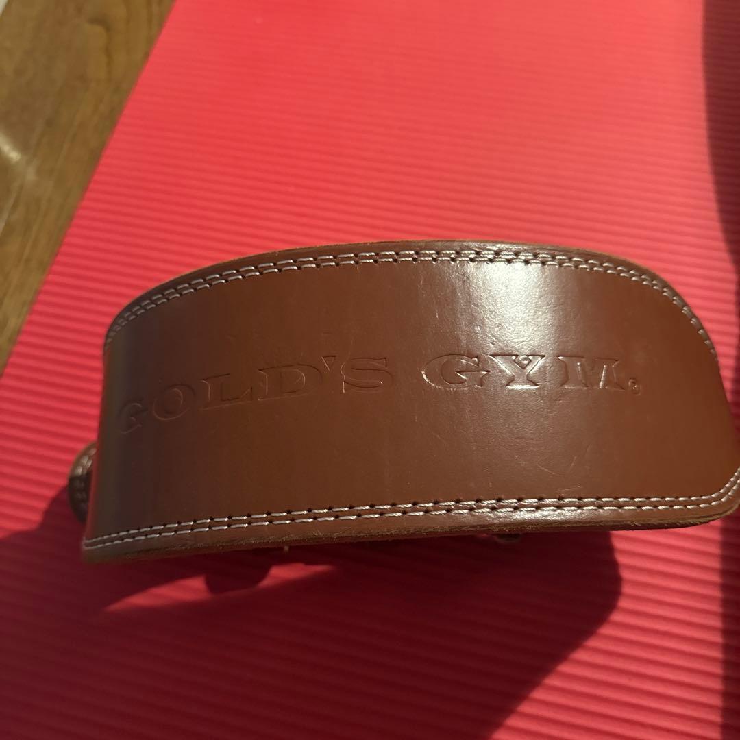 GOLD'S GYM トレーニングパワーベルト ブラウン