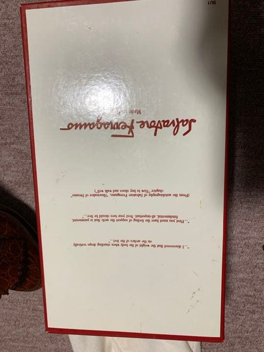 FERRAGAMO フェラガモ 23.5 ７C クロコ型押しレザー