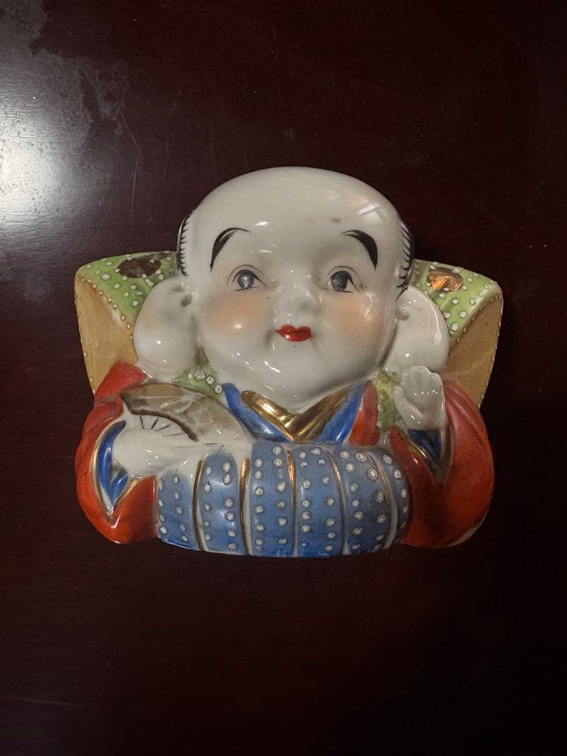 福助　アンティーク　置物　陶器