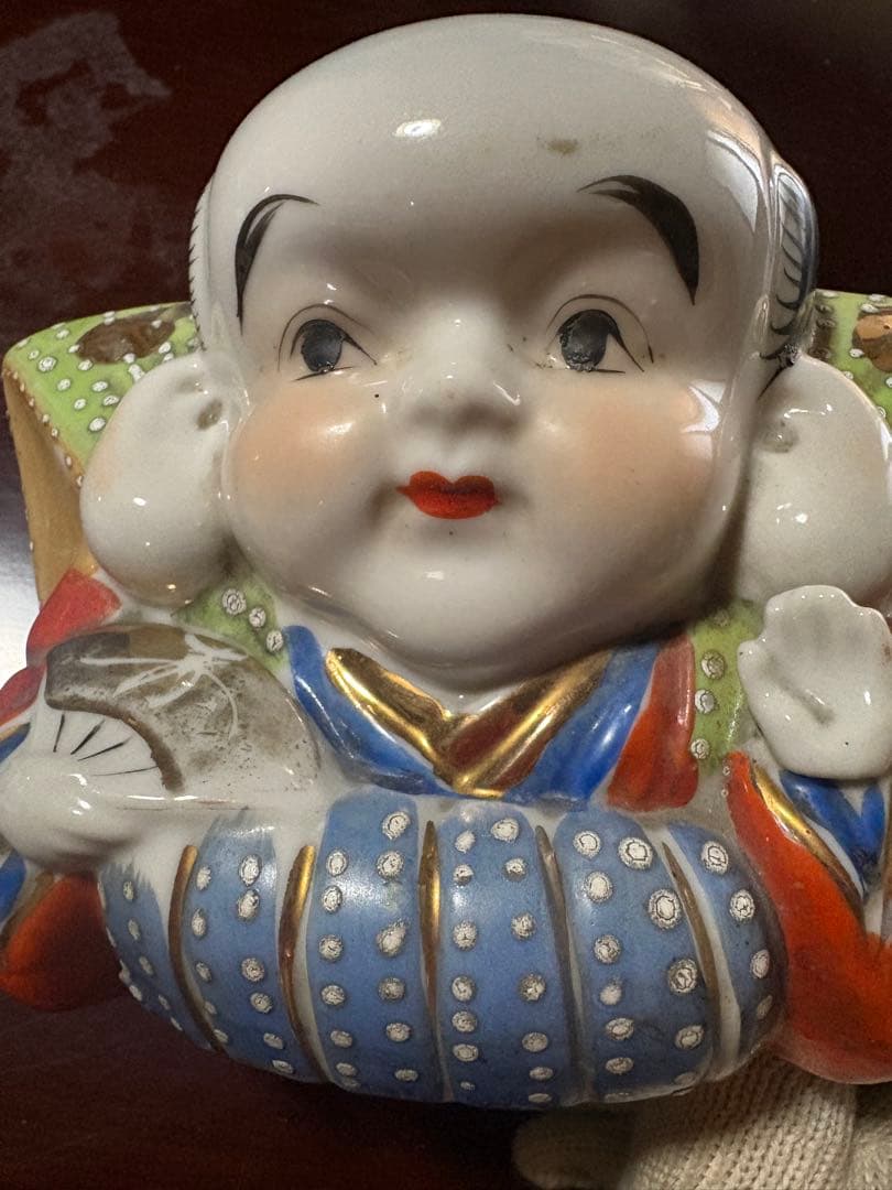 福助　アンティーク　置物　陶器