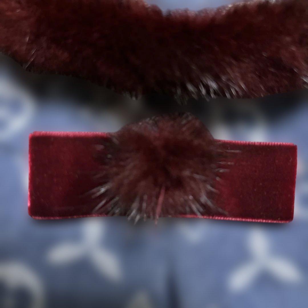 犬服 デニム ミンク付き コート