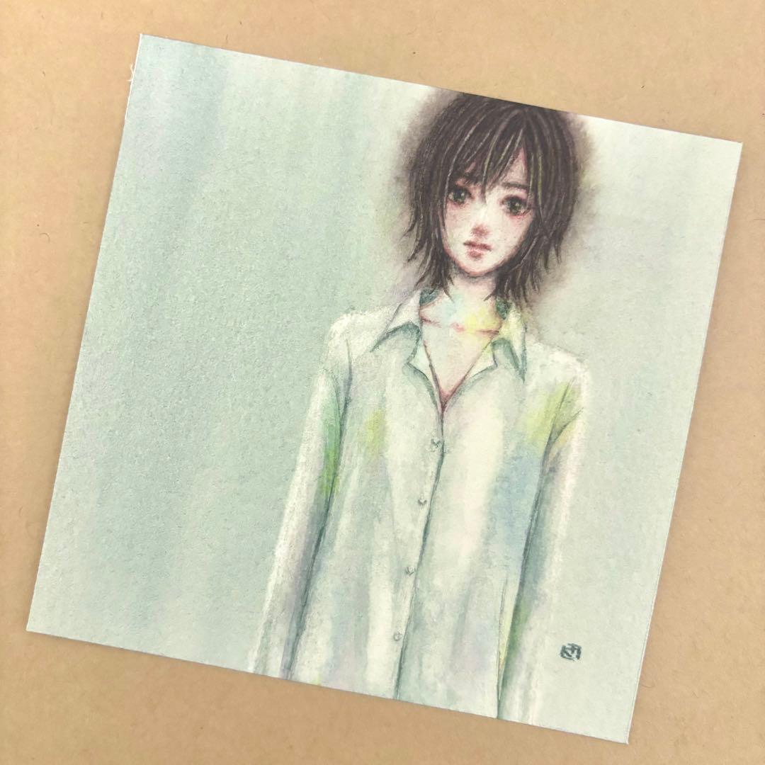 『隔たり』（手描きイラスト・オリジナル・絵画・水彩画・人物画・原画）