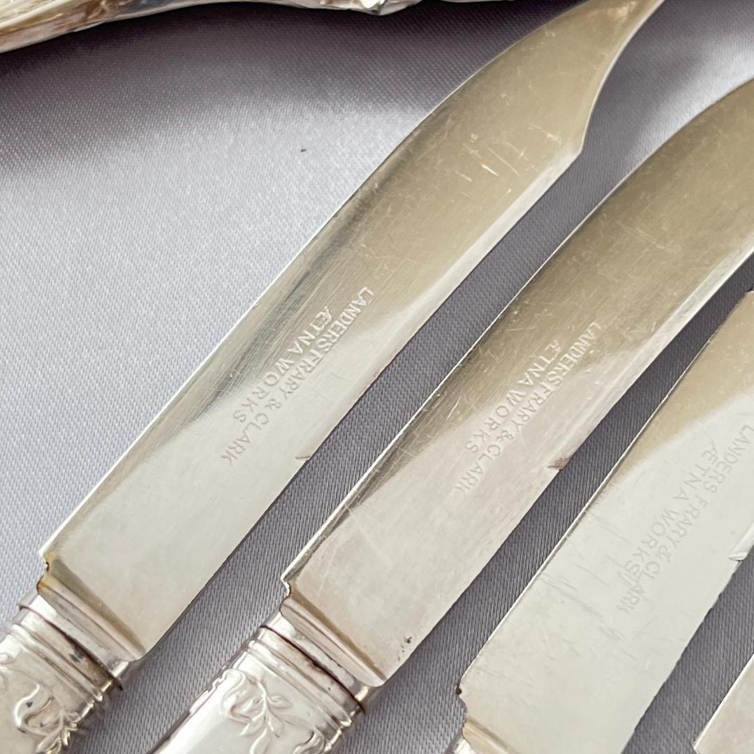 【白蝶貝 / 純銀継手】ティーナイフ 8本 マザーオブパール