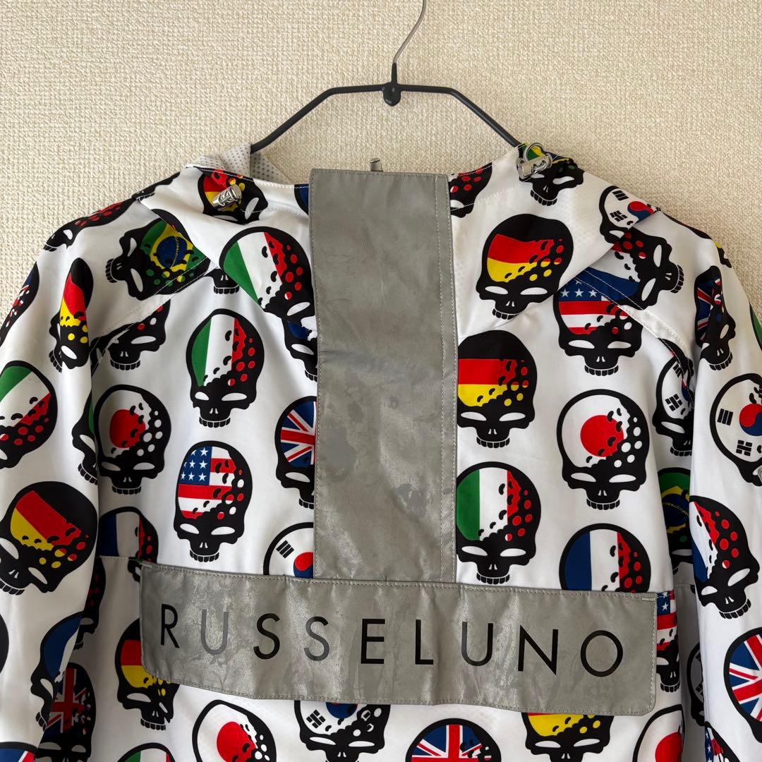 ラッセルノ 国旗スカル 総柄ブルゾン RS-62131 メンズ4 希少デザイン