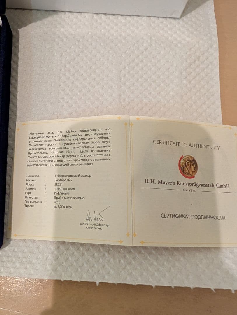 聖母マリア 銀製記念 専用ケース付き