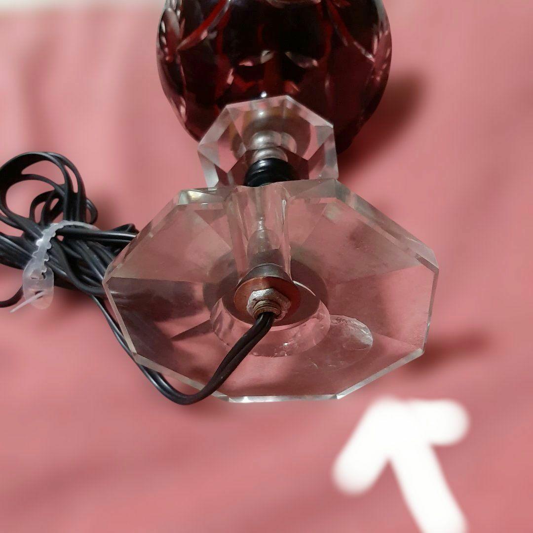 レトロ◆江戸切子硝子ランプ◆オイルランプ型ステンドグラス