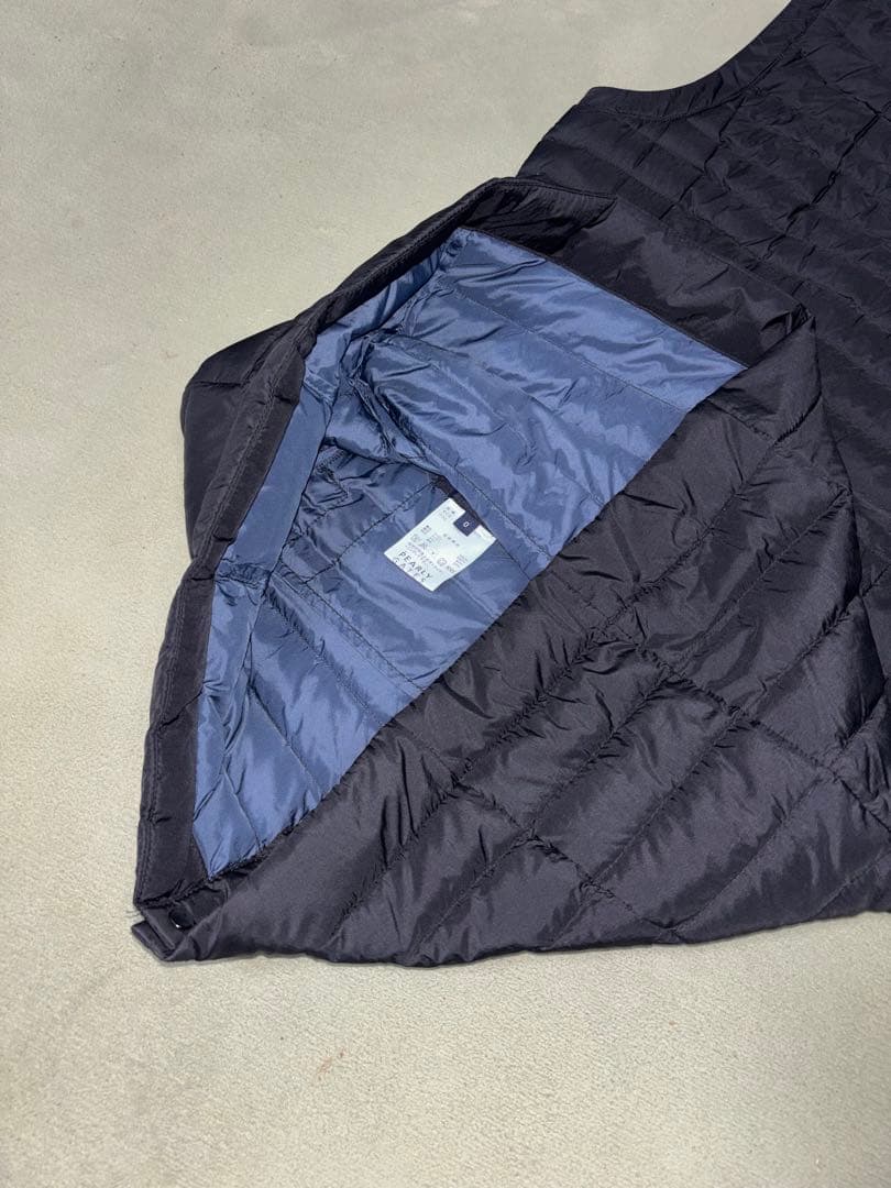 （ストロベリー）パーリーゲイツ、軽量グースダウン ロングベスト、サイズ0