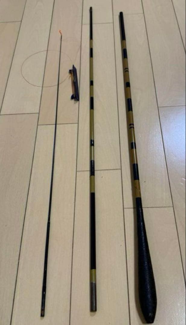 【１点限定】 ヘラブナ竿 江戸川 8尺 6尺 2本セット 竿袋付き 竹竿 和竿