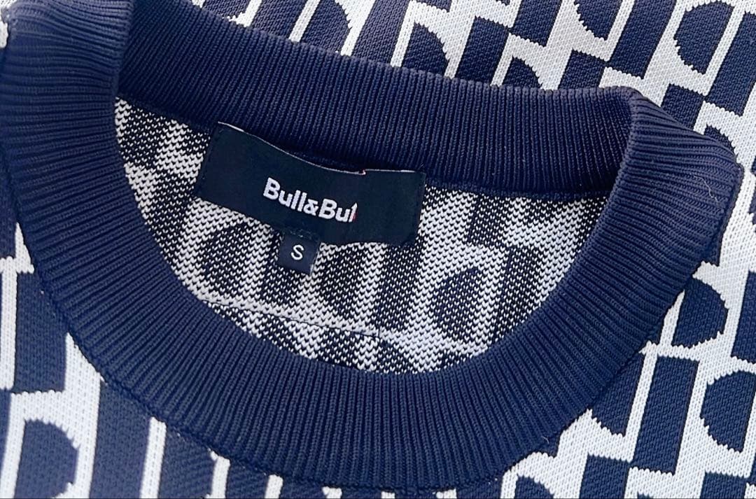 Bull&Bull レディース ゴルフ セットアップ幾何学柄 ブラックホワイト