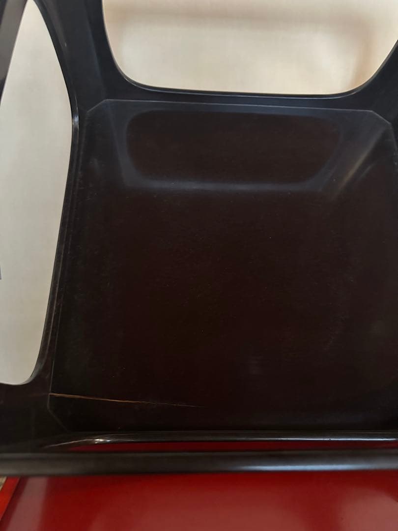 輪島塗 脚付膳 入れ子　５客 明治期 廣盆 漆器 蒔絵 黒朱塗沈金 漆塗