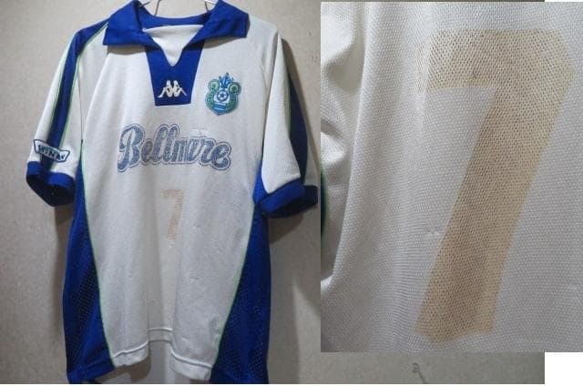 湘南ベルマーレ7番カッパkappa半袖ユニフォーム訳あり状態実使用品