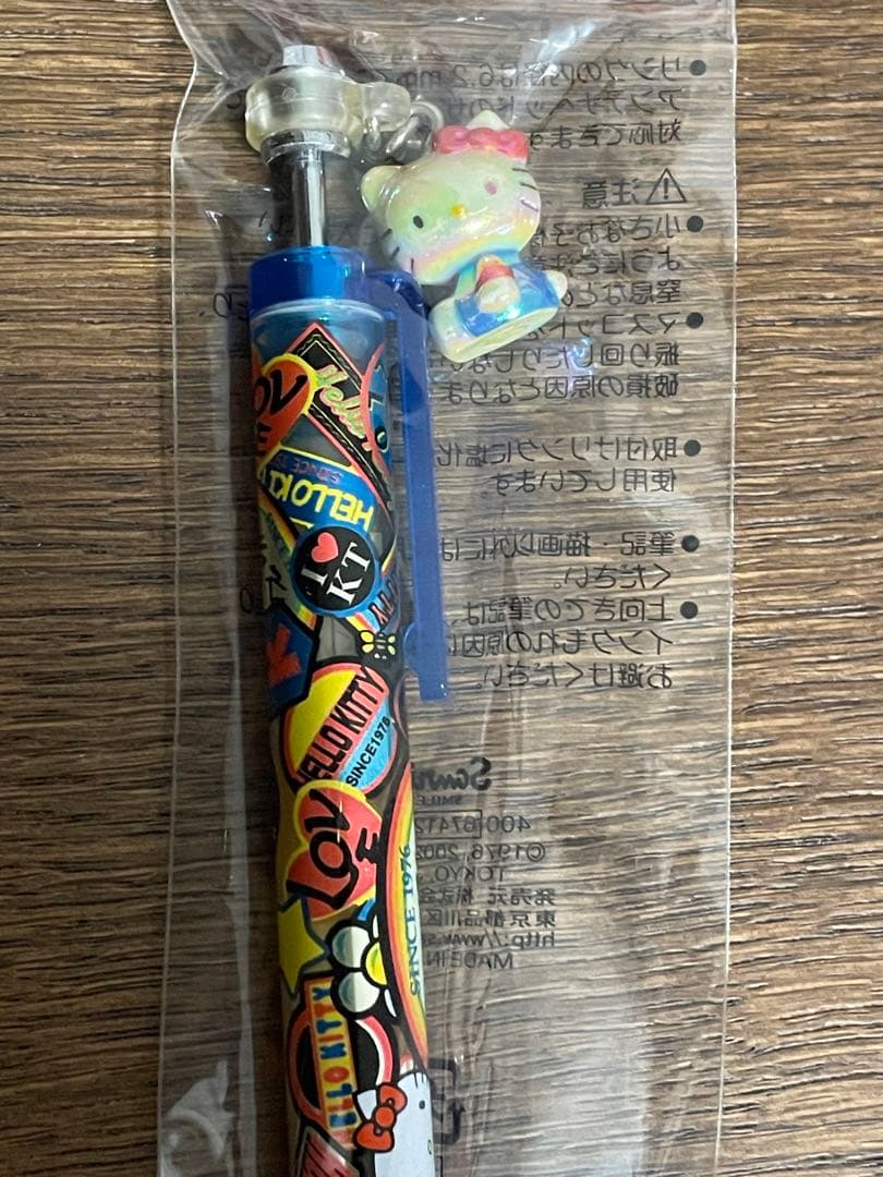 レア♡サンリオ♡キティ アメコミ柄 マスコット付 ボールペン 2002年