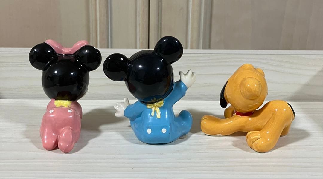 ディズニー　陶器　フィギュア　ミッキーマウス　シンデレラ　バンビ　レトロ　レア