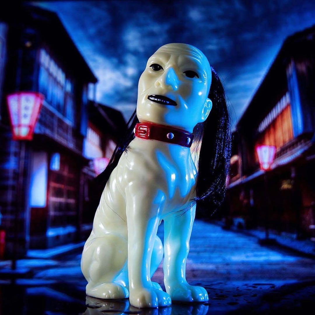 【週末限定】未開封 人面犬　蓄光　インディーズ　ソフビ