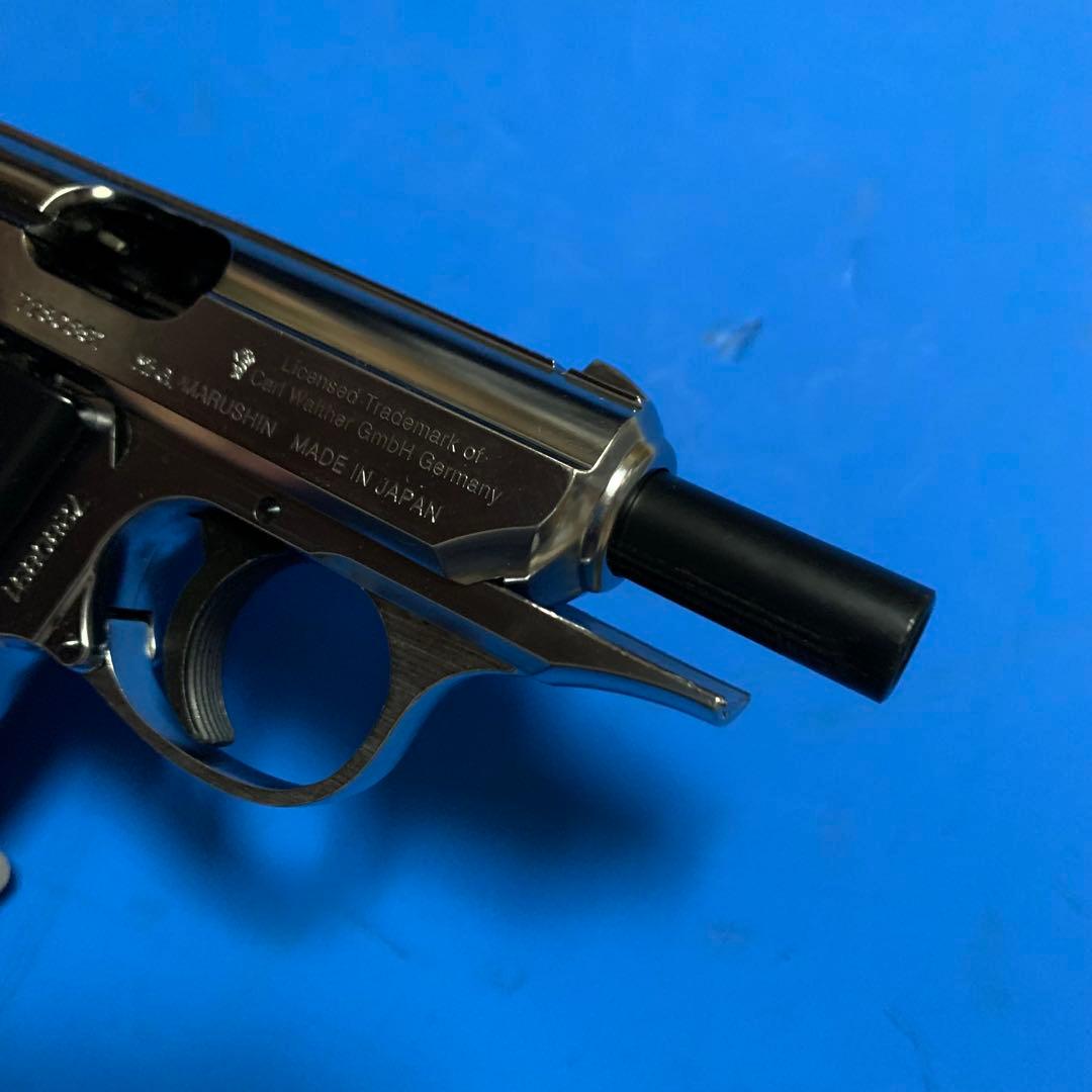 ⭕️美品★マルシン ワルサーPPK シルバー樹脂製 STGA規格 未発火モデルガン