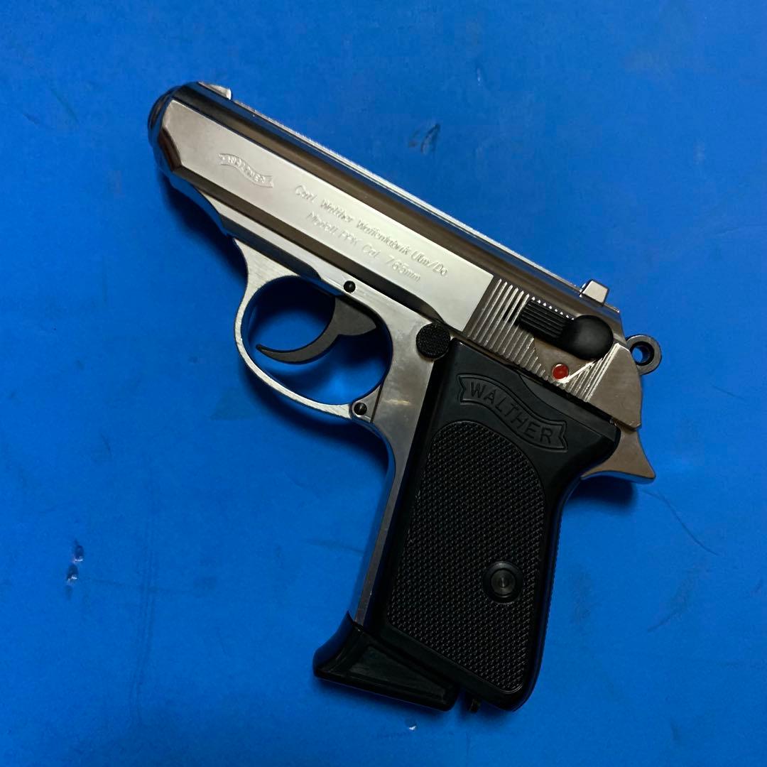 ⭕️美品★マルシン ワルサーPPK シルバー樹脂製 STGA規格 未発火モデルガン