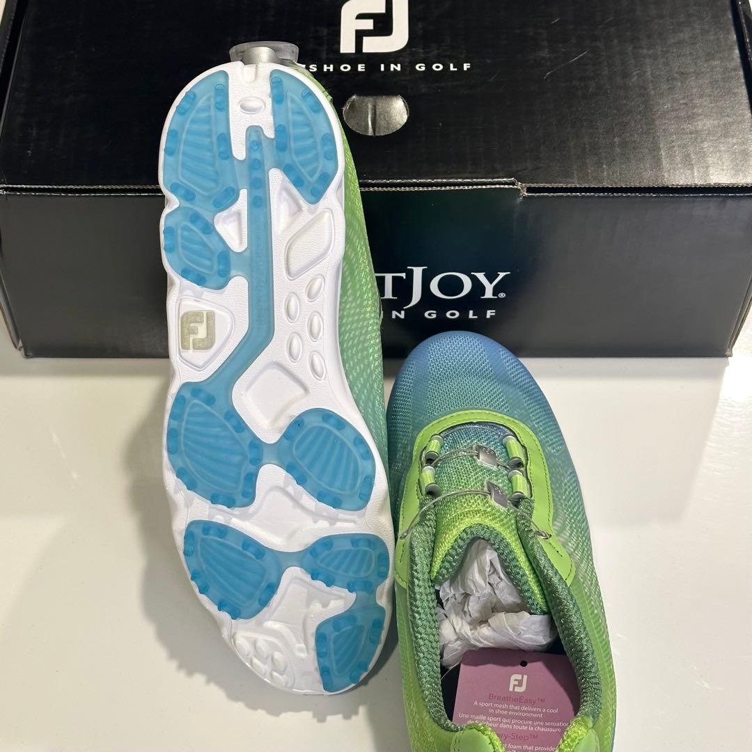 【新品】FootJoy 女性用ゴルフシューズ グリーン/ブルー