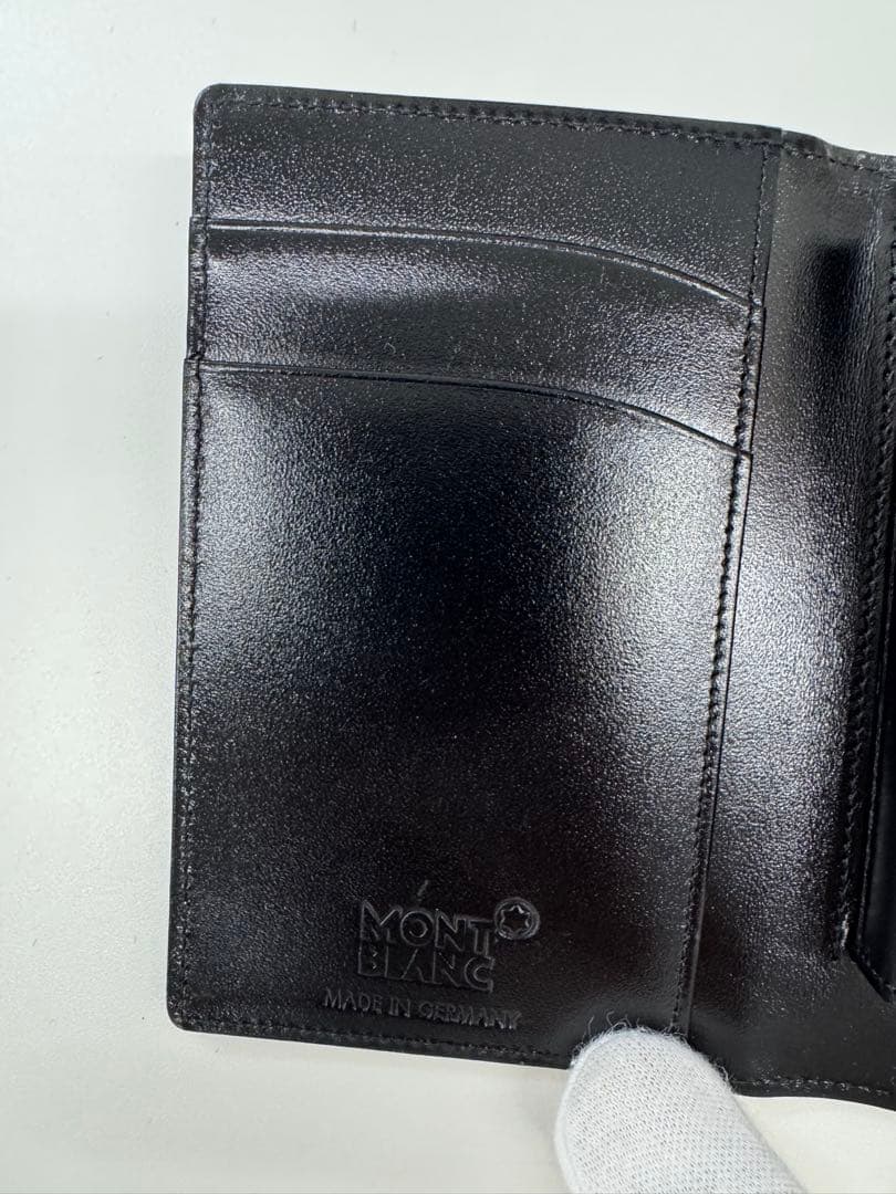 Montblanc 名刺 クレジットカード メモ ノートカバー ケース 革 中古