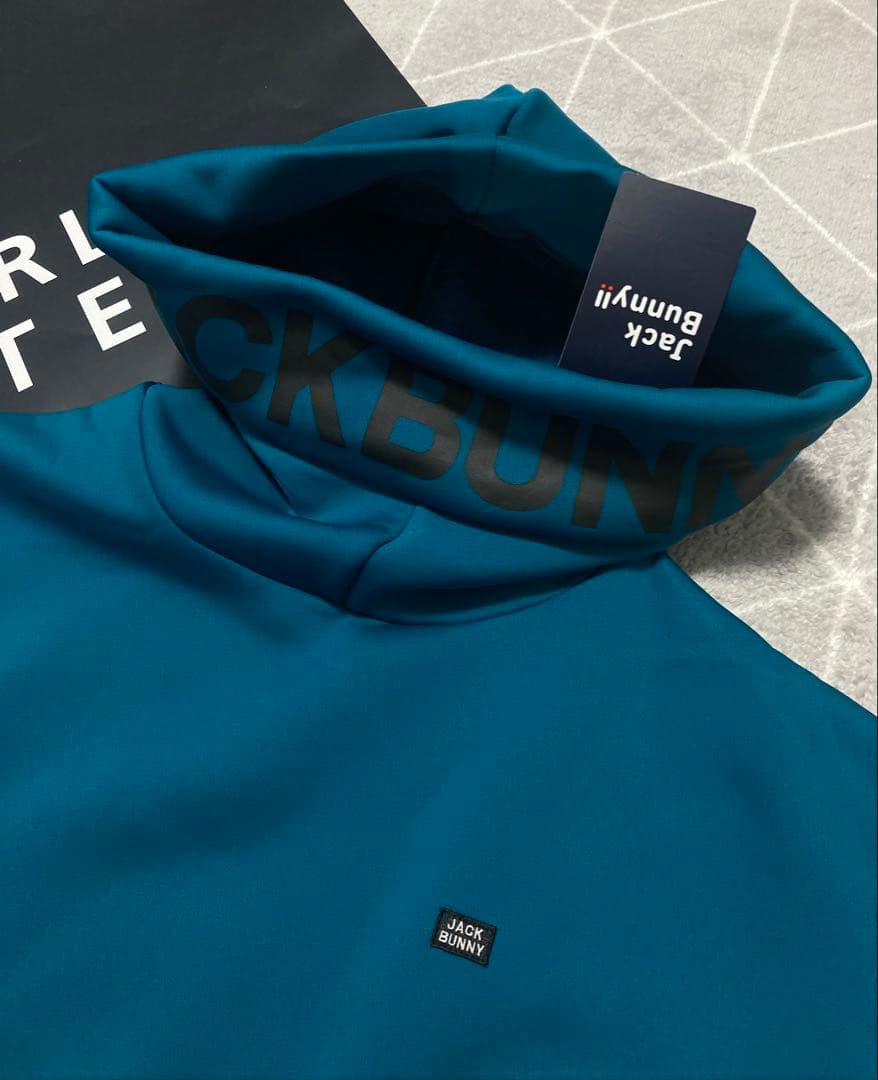 新品 パーリーゲイツ ジャックバニー KARUISHI フーディ(6)LL/青