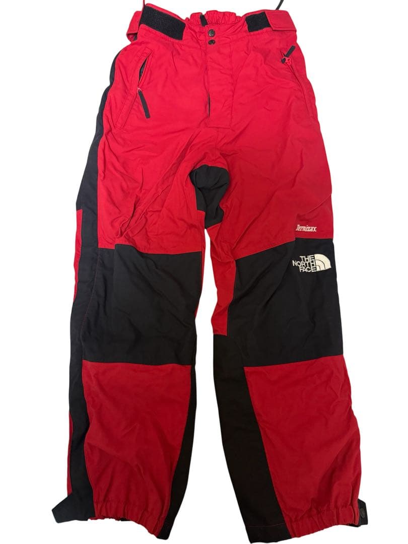 The North Face スノーボードパンツ レッド/ブラック　90s