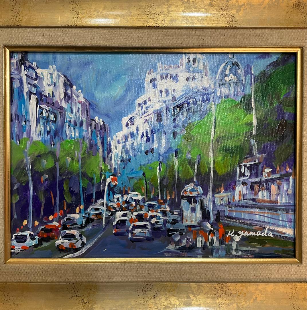 絵画・額縁・油絵・山田 一夫・新品未使用・スペイン・美術品・インテリア・雑貨