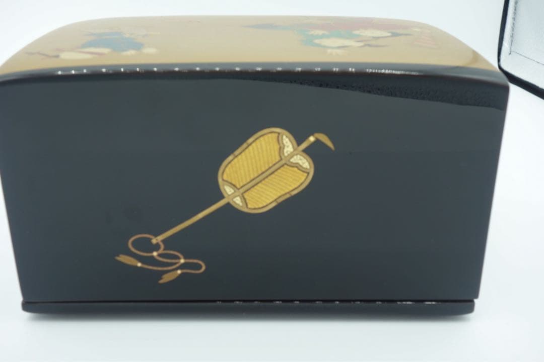 輪島塗　宝石箱　塗　金箔　蒔絵