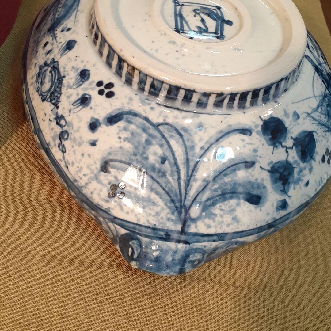 林和一作 海老紋呉須片口大鉢❤️