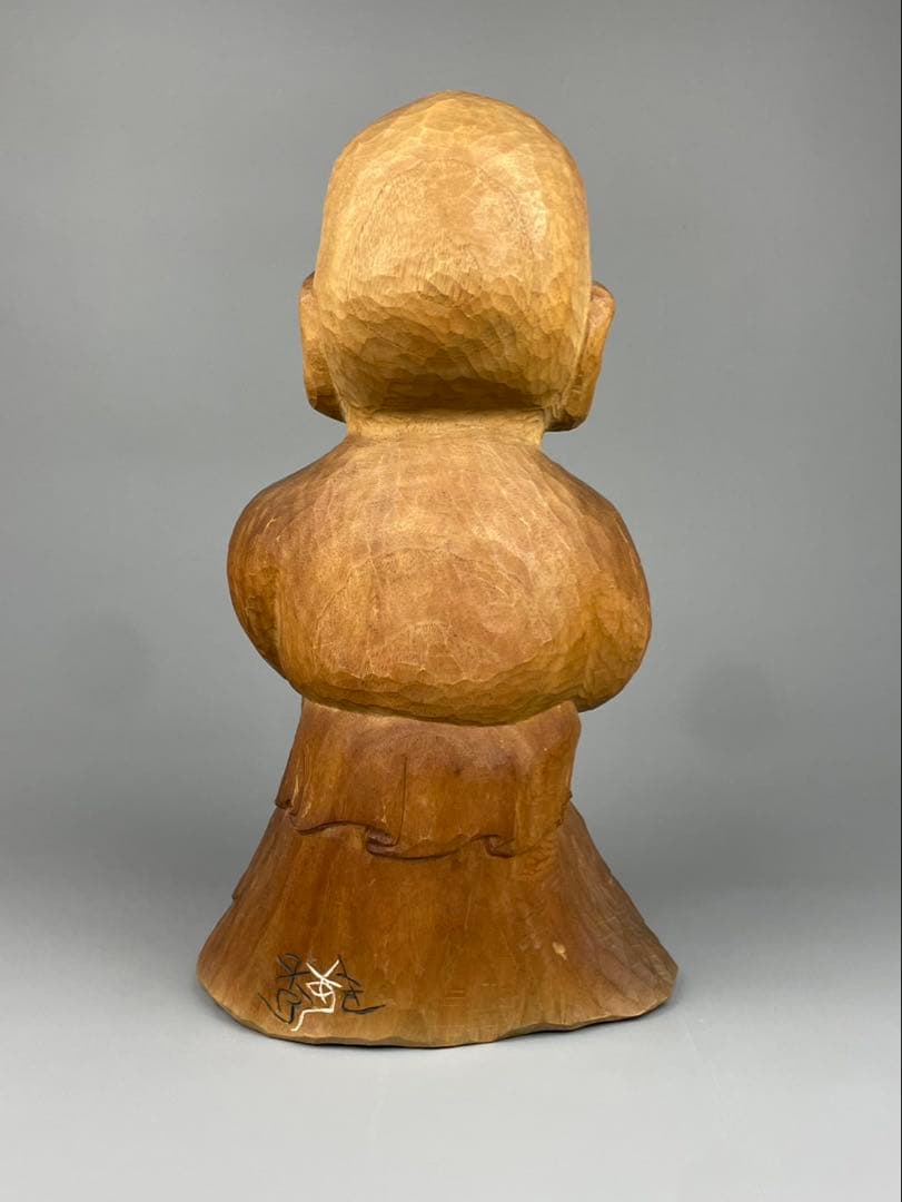 前島秀章 最上位希少作 太子 極上彫刻 置物 木彫り 仏像 資産家放出品 在銘