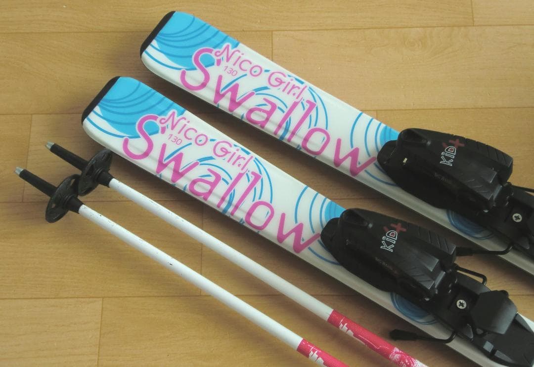 ■■送料無料■ジュニア用スキーフルセット■板130靴23■WAX済■女の子■■