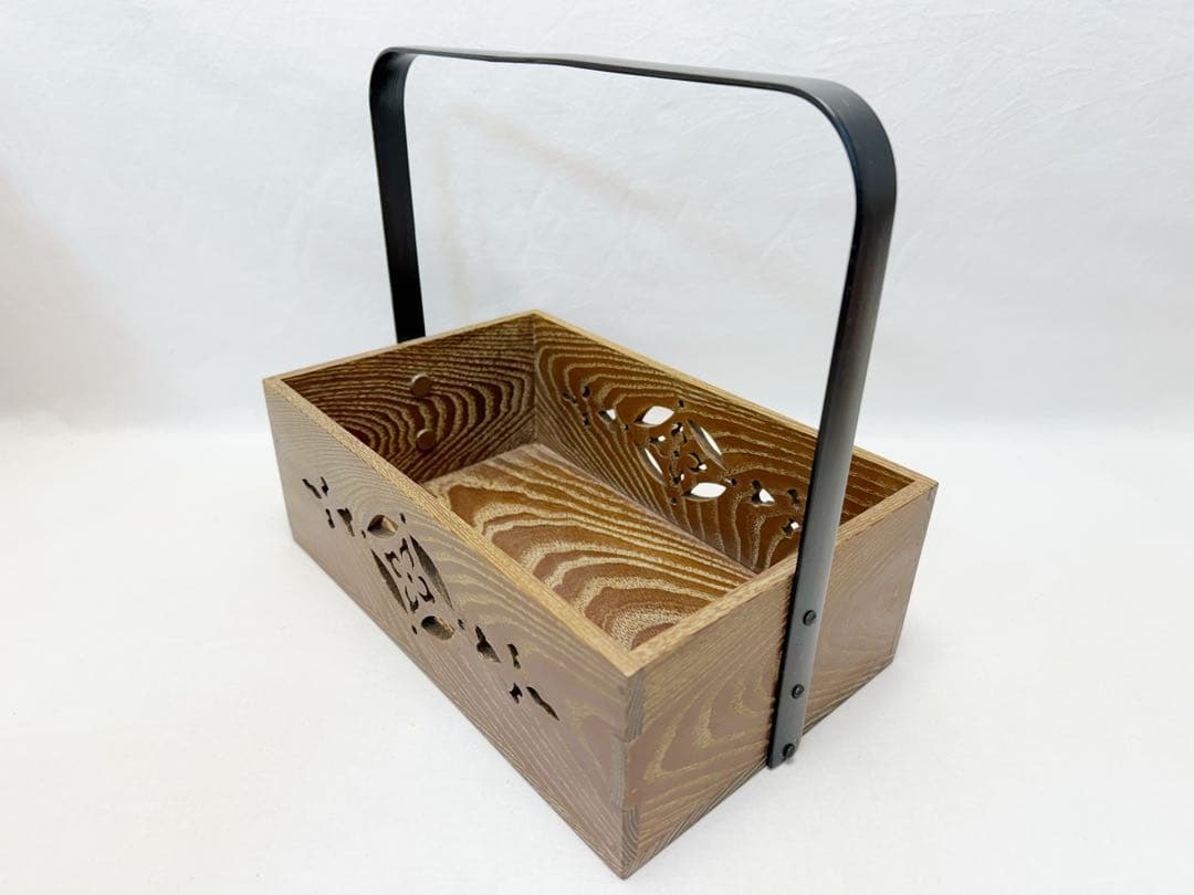 未使用 茶道具 桑 手持ち 煙草盆 4点セット 火入 灰吹 煙草入 元箱