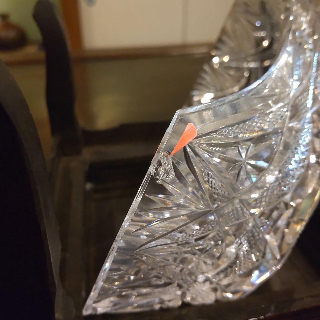 須田秀石　茶懐石用、クリスタル舟形向付け鉢　８客プラス２客