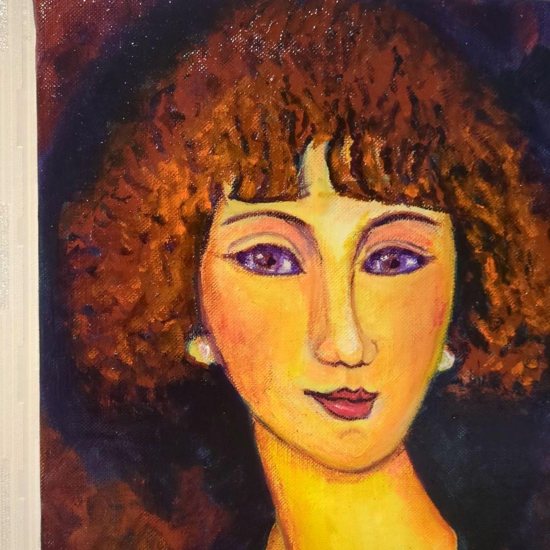 キャンバス油絵　専用　モンマルトルの若い女性　モディリアーニ　オマージュ
