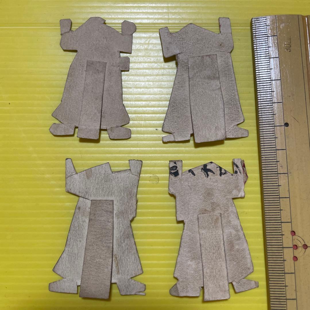 相撲　人型メンコ　面子　めんこ　４枚