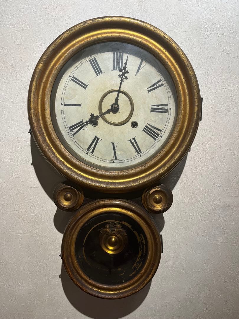 アメリカ製ゼンマイ式掛け時